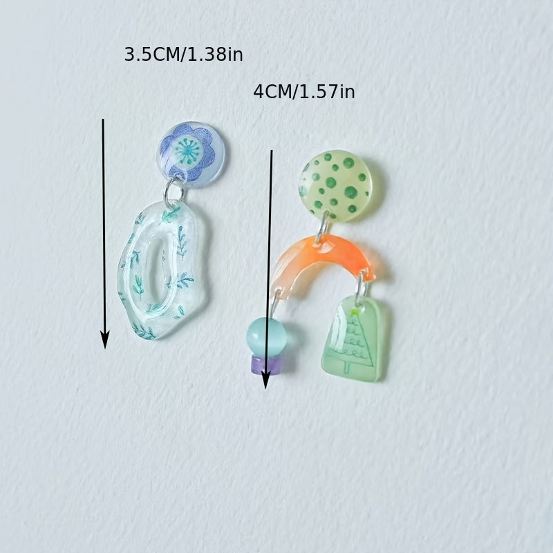 Women's Colorful Clip-On Stud Earrings